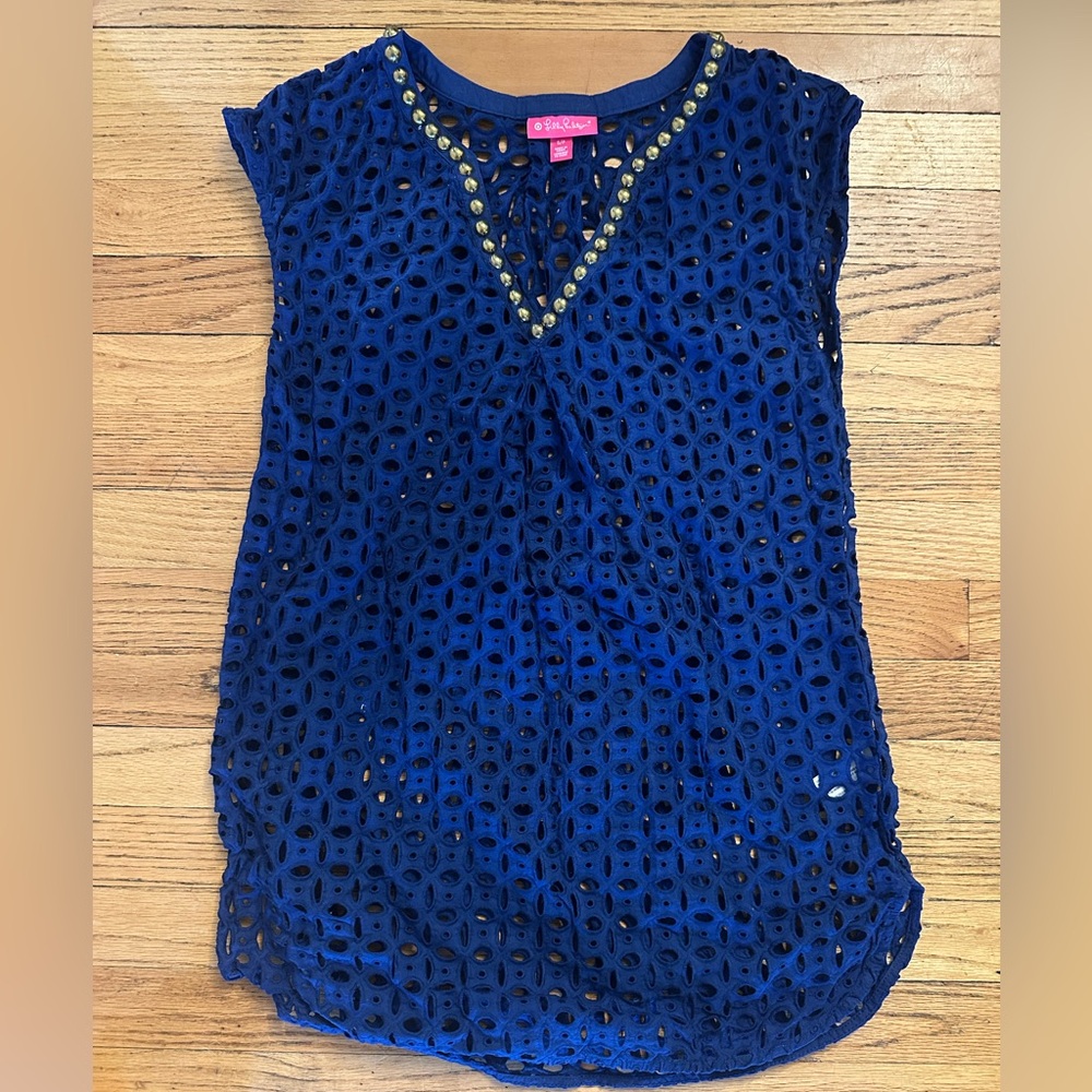 Lilly Pulitzer for Target Blue Swim Coverup small